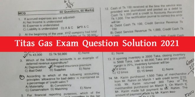 Titas Gas Exam Question Solution